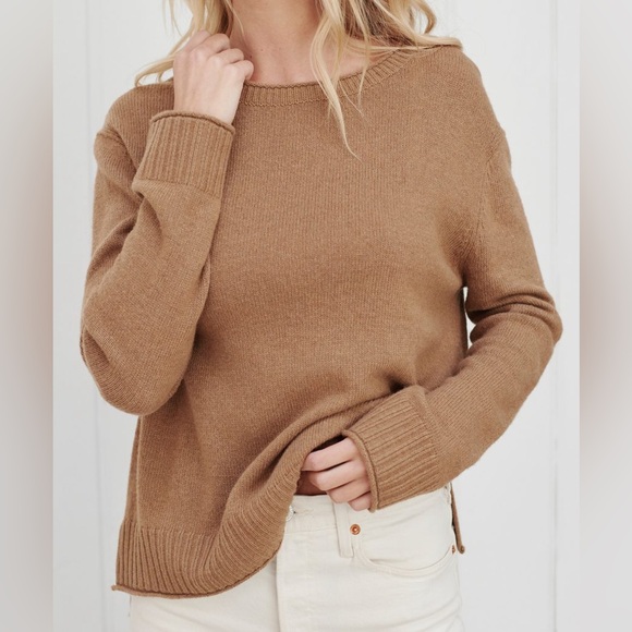 Jenni Kayne Everyday Sweater in Dark Carmel - Picture 7 of 16